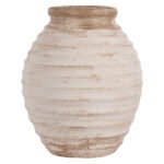 ΔΙΑΚΟΣΜΗΤΙΚΟ ΒΑΖΟ PYDNA HM7940 ΤΕΡΑΚΟΤΑ ΣΕ ANTIQUE ΛΕΥΚΟ ΜΠΕΖ ΧΡΩΜΑ Φ20x25Y εκ. - Image 3