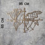 ΔΙΑΚΟΣΜΗΤΙΚΟ ΤΟΙΧΟΥ 100% ΜΕΤΑΛΛΙΚΟ ΧΡΥΣΟ ΠΑΓΚΟΣΜΙΟΣ ΧΑΡΤΗΣ 65Χ95 HM7212 - Image 2