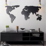 ΔΙΑΚΟΣΜΗΤΙΚΟ ΤΟΙΧΟΥ 100% ΜΕΤΑΛΛΙΚΟ ΜΑΥΡΟ  ΠΑΓΚΟΣΜΙΟΣ ΧΑΡΤΗΣ HM7209 60Χ120 εκ. - Image 6