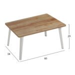 ΔΙΣΚΟΣ-ΒΟΗΘΗΤΙΚΟ ΤΡΑΠΕΖΑΚΙ ΚΡΕΒΑΤΙΟΥ BRITTA ΠΤΥΣΣΟΜΕΝΑ ΠΟΔΙΑ HM8965.12 60x34x29 εκ. - Image 2