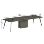 ΕΠΑΓΓΕΛΜΑΤΙΚΟ ΓΡΑΦΕΙΟ ΣΥΝΕΔΡΙΑΣΕΩΝ LUX SERIES ΣΤΑΧΤI ΜΟΚΑ 320Χ128Χ75Yεκ. HM2124 - Image 2