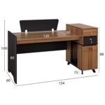 ΕΠΑΓΓΕΛΜΑΤΙΚΟΣ ΣΤΑΘΜΟΣ ΕΡΓΑΣΙΑΣ-ΓΡΑΦΕΙΟ SUPREME HM2351 154x60x100Υεκ. - Image 2