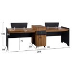 ΕΠΑΓΓΕΛΜΑΤΙΚΟΣ ΣΤΑΘΜΟΣ ΕΡΓΑΣΙΑΣ SUPREME HM2350 2 ΑΤΟΜΩΝ 289x60x100Υ εκ. - Image 2