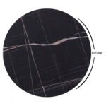 ΕΠΙΦΑΝΕΙΑ ΤΡΑΠΕΖΙΟΥ Φ70Χ2.5εκ. WERZALIT ΜΑΥΡΟ ΜΑΡΜΑΡΟ 741 HM5228.13 - Image 2