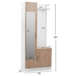 ΕΠΙΠΛΟ ΕΙΣΟΔΟΥ ΜΕ ΚΑΘΡΕΠΤΗ JANICE HM2264 SONAMA ΛΕΥΚΟ 70x37x181 εκ. - Image 2