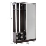 ΕΠΙΠΛΟ ΕΙΣΟΔΟΥ ΜΕ ΣΥΡΟΜΕΝΗ ΝΤΟΥΛΑΠΑ Κ ΚΑΘΡΕΦΤΗ DULCE WENGE HM2424.02 118X45X210Yεκ. - Image 2