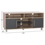 ΕΠΙΠΛΟ ΤΗΛΕΟΡΑΣΗΣ DANNA ΜΕΛΑΜΙΝΗΣ HM2202.04 SONAMA-ΓΚΡΙ 120x40x55 εκ. - Image 2