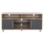 ΕΠΙΠΛΟ ΤΗΛΕΟΡΑΣΗΣ DANNA ΜΕΛΑΜΙΝΗΣ HM2202.04 SONAMA-ΓΚΡΙ 120x40x55 εκ. - Image 4