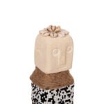 ΕΠΙΤΡΑΠΕΖΙΟ ΑΓΑΛΜΑΤΙΔΙΟ SUMBA HM4309 ΛΕΥΚΟ PARAS STONE-ΧΑΝΤΡΕΣ-SEAGRASS ΣΧΟΙΝΙ 7x7x17Υεκ. - Image 6