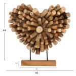 ΕΠΙΤΡΑΠΕΖΙΟ ΔΙΑΚΟΣΜΗΤΙΚΟ SHINZO HM7909 ΣΧΗΜΑ ΚΑΡΔΙΑ ΚΛΑΔΙΑ ΤΕΑΚ 44x5x44Yεκ. - Image 2