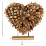 ΕΠΙΤΡΑΠΕΖΙΟ ΔΙΑΚΟΣΜΗΤΙΚΟ SHINZO HM7910 ΣΧΗΜΑ ΚΑΡΔΙΑ ΚΛΑΔΙΑ ΤΕΑΚ 53x5x51Yεκ. - Image 2