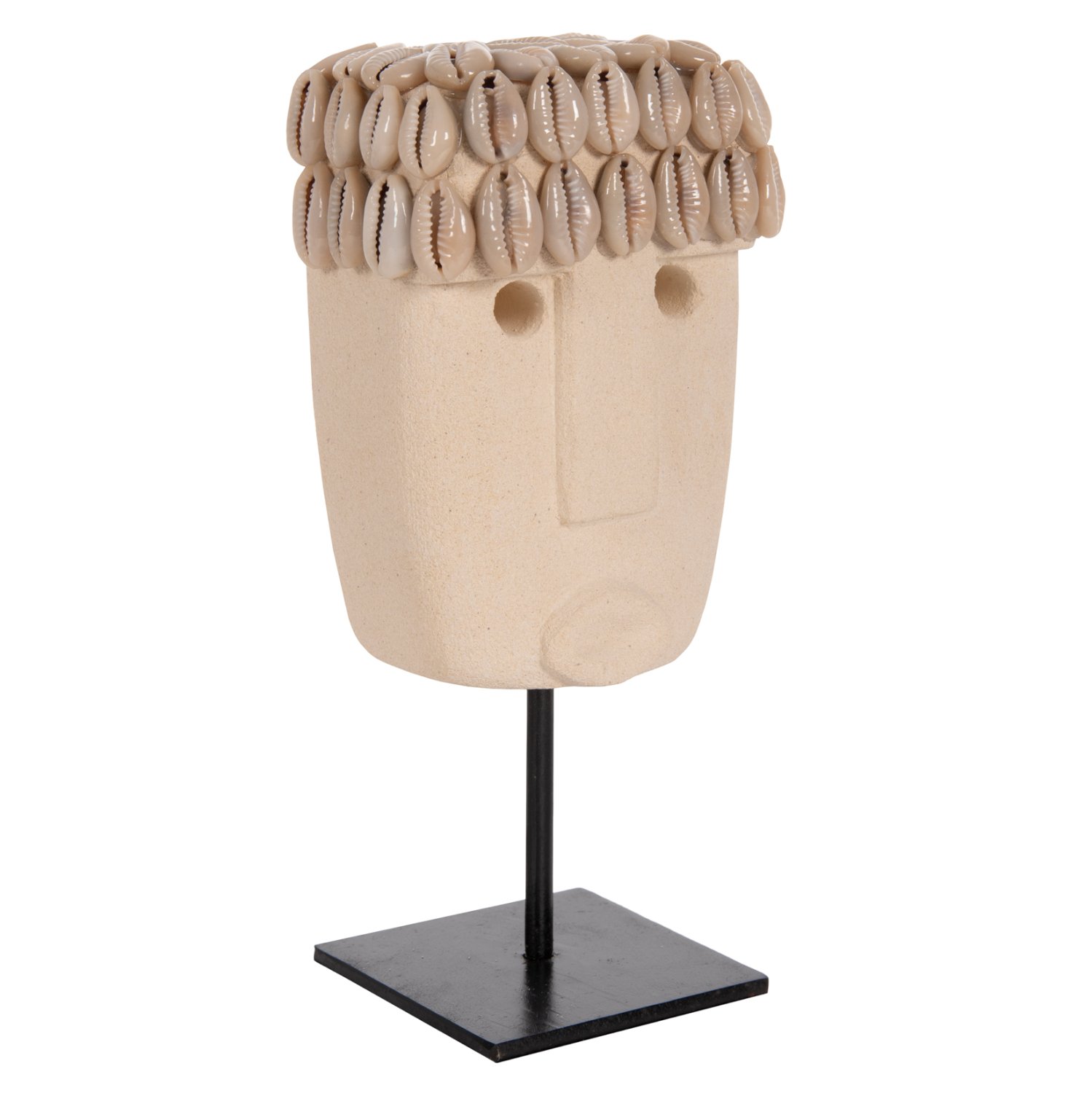 epitrapezio-diakosmitiko-prosopo-fb94313 ΕΠΙΤΡΑΠΕΖΙΟ ΔΙΑΚΟΣΜΗΤΙΚΟ ΠΡΟΣΩΠΟ HM4313 PARAS STONE ΣΕ ΜΕΤΑΛΛΙΚΟ ΜΑΥΡΟ STAND 9x6x19Yεκ. - Image 1