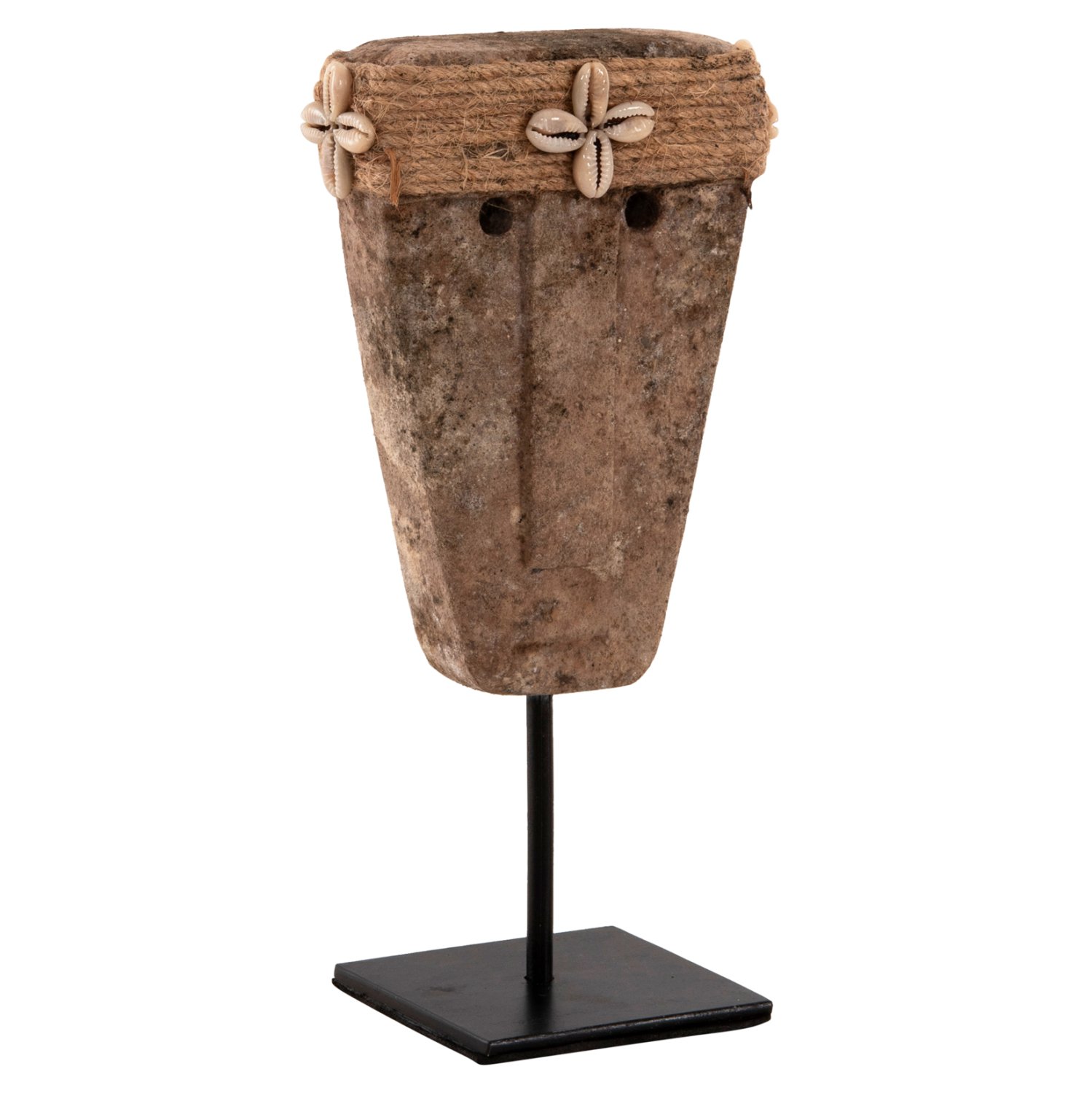 epitrapezio-diakosmitiko-prosopo-fb94315 ΕΠΙΤΡΑΠΕΖΙΟ ΔΙΑΚΟΣΜΗΤΙΚΟ ΠΡΟΣΩΠΟ HM4315 PARAS STONE-ΜΕΤΑΛΛΙΚΟ ΜΑΥΡΟ STAND 10x7x21Υ εκ. - Image 1