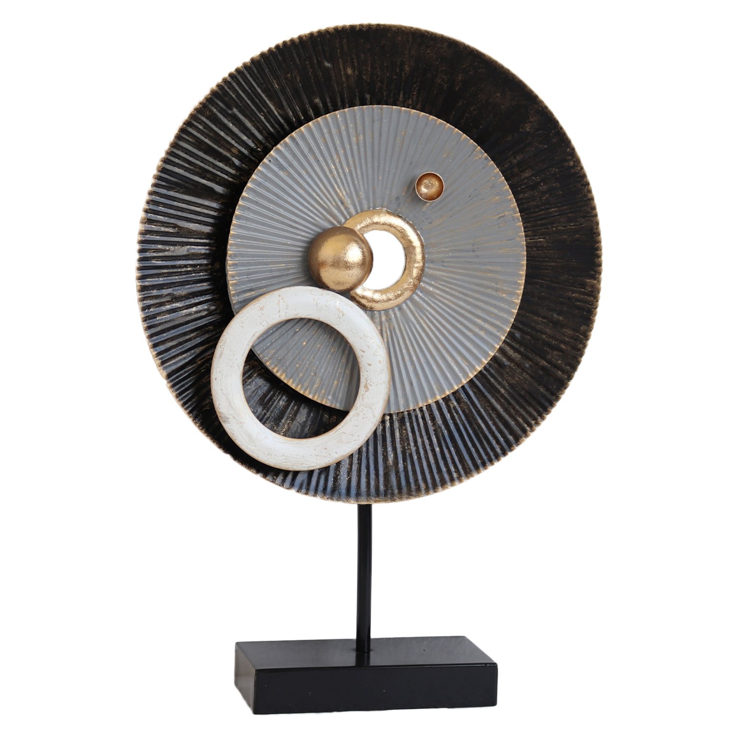 epitrapezio-metalliko-diakosmitiko-fb971 ΕΠΙΤΡΑΠΕΖΙΟ ΜΕΤΑΛΛΙΚΟ ΔΙΑΚΟΣΜΗΤΙΚΟ HM7176 ΜΑΥΡΟ ΧΡΥΣΟ 33x8x47Y εκ. - Image 1