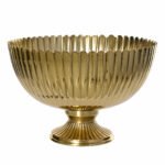 Beauty Home Μεταλλικό Χρυσό Μπώλ 30 x 20 cm