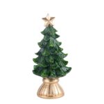Beauty Home Χριστουγεννιάτικο Δέντρο με Αστέρι σε Βάση από Ρητίνη Ø7,5 x 16 cm