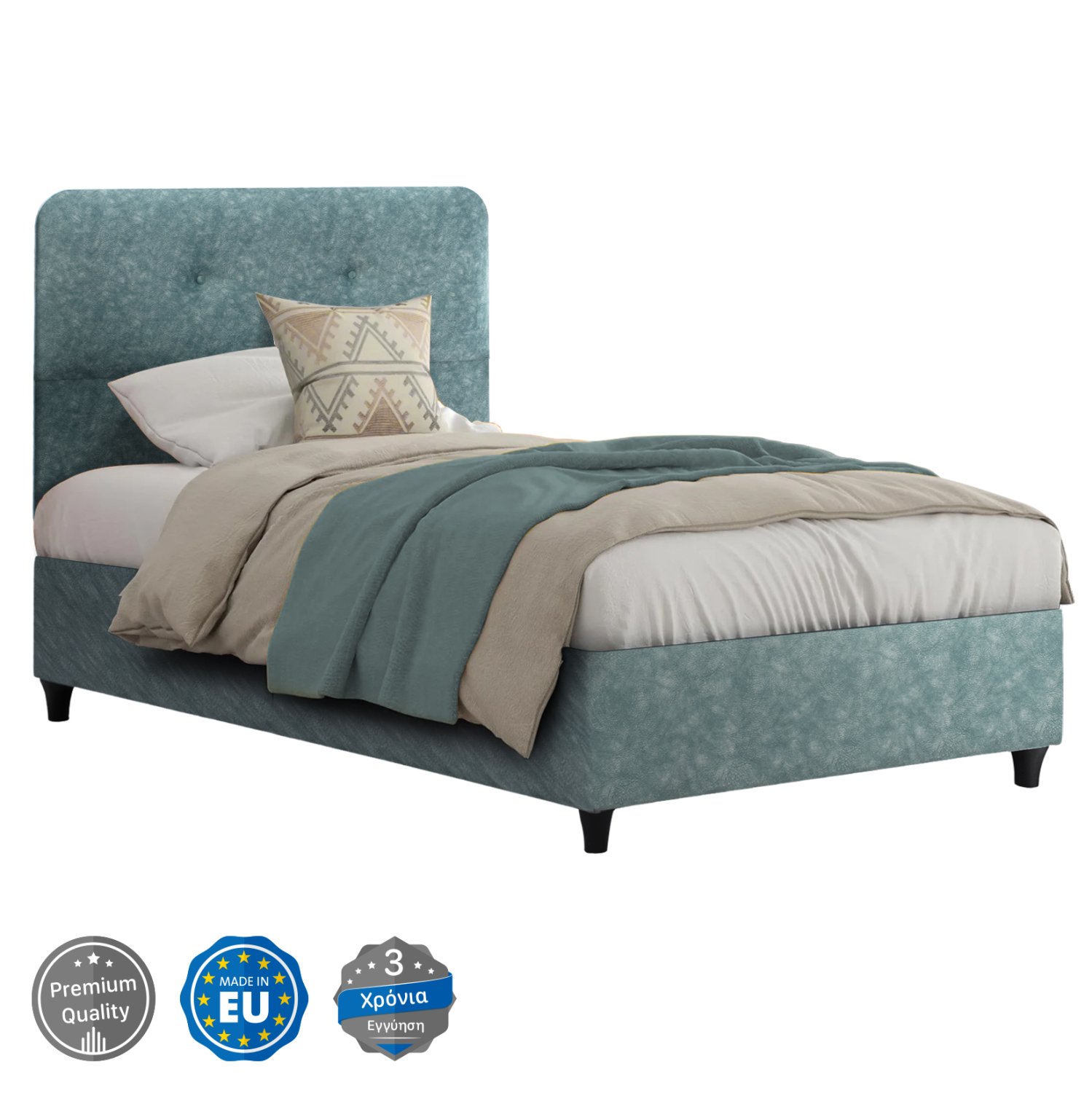 fb964827-krebati-light-green-nubuck-type ΚΡΕΒΑΤΙ DOLORES LIGHT GREEN HM648.27 ΓΙΑ ΣΤΡΩΜΑ 120x200 εκ. - Image 1