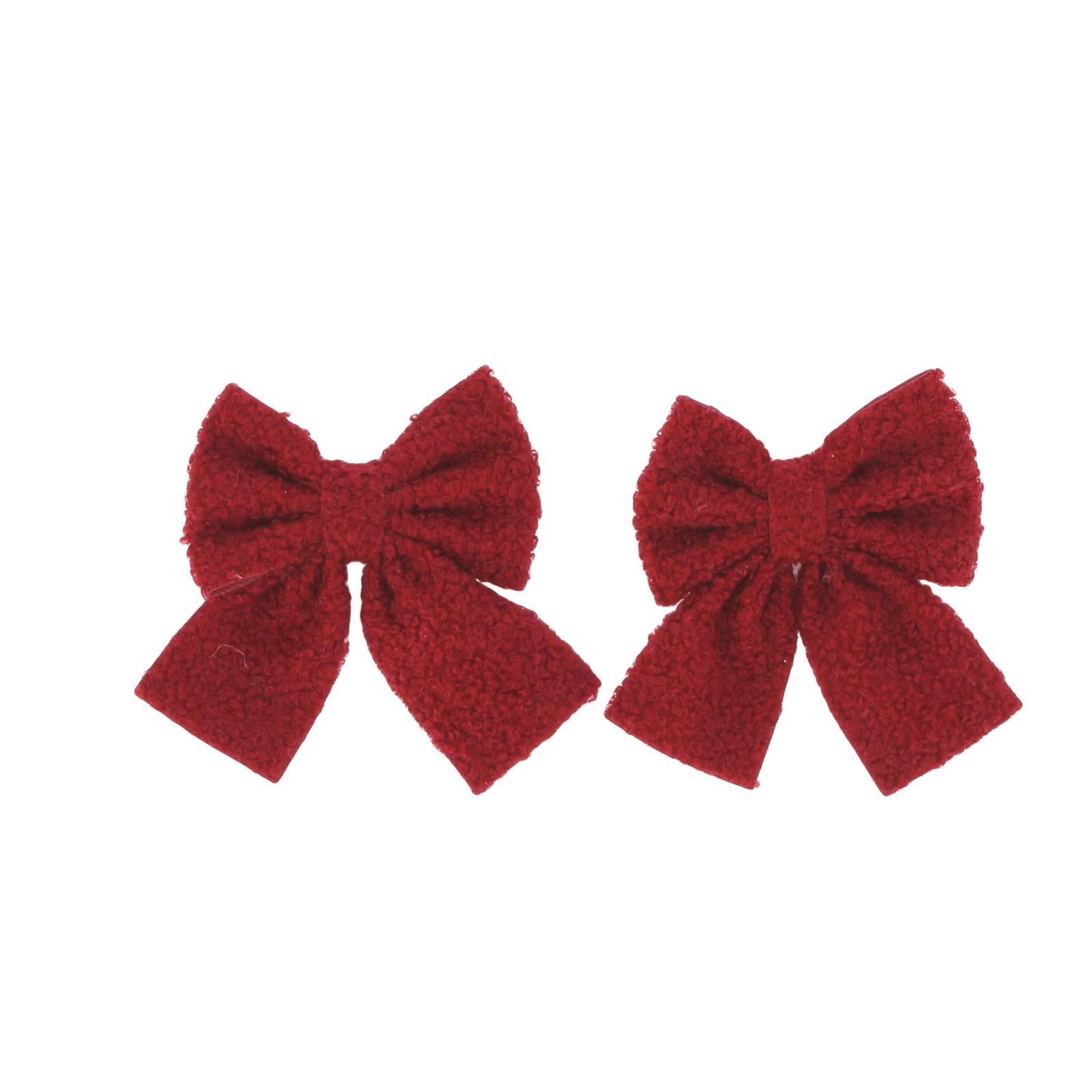 fbabf11b-cc42-4460-9775-104ae39a5b69 Beauty Home Σετ 2 Κόκκινων Υφασμάτινων Φιογκών Μπουκλέ 12 x 12 cm - Image 1