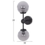 ΦΩΤΙΣΤΙΚΟ ΑΠΛΙΚΑ ME ΔΥΟ ΓΛΟΜΠΟΥΣ ΚΑΘΕΤΑ 50x15x20Y εκ.HM7638.01 - Image 2