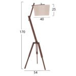 ΦΩΤΙΣΤΙΚΟ ΔΑΠΕΔΟΥ CRANE ΜΕ ΤΡΙΠΟΔΟ ΚΑΙ ΒΡΑΧΙΟΝΑ ΜΠΕΖ ΚΑΠΕΛΟ 54x54x170Υεκ.HM7694.01 - Image 2