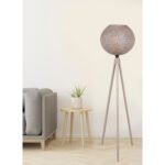 ΦΩΤΙΣΤΙΚΟ ΔΑΠΕΔΟΥ ΞΥΛΙΝΟ ΚΑΙ ΚΑΠΕΛΟ ΑΠΟ ΣΧΟΙΝΙ ΜΠΕΖ HM7376.01 Φ38x145Υ εκ. - Image 2