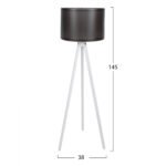 ΦΩΤΙΣΤΙΚΟ ΔΑΠΕΔΟΥ ΞΥΛΙΝΟ CAGNEY ΛΕΥΚΟ ΜΕ ΜΑΥΡΟ ΚΑΠΕΛΟ HM7272.05 Φ38x145 εκ. - Image 2