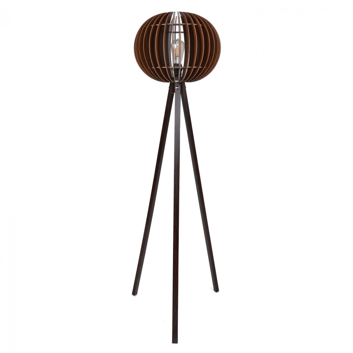 fotistiko-dapedoy-xylino-me-karydi-kapel ΦΩΤΙΣΤΙΚΟ ΔΑΠΕΔΟΥ ΞΥΛΙΝΟ ΜΕ ΚΑΡΥΔΙ ΚΑΠΕΛΟ ΑΠΟ MDF HM7375.03 Φ36x145Υ εκ. - Image 1