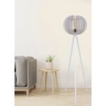 ΦΩΤΙΣΤΙΚΟ ΔΑΠΕΔΟΥ ΞΥΛΙΝΟ ΜΕ ΛΕΥΚΟ ΚΑΠΕΛΟ ΑΠΟ MDF HM7375.01 Φ36x145Υ εκ. - Image 2