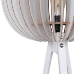 ΦΩΤΙΣΤΙΚΟ ΔΑΠΕΔΟΥ ΞΥΛΙΝΟ ΜΕ ΛΕΥΚΟ ΚΑΠΕΛΟ ΑΠΟ MDF HM7375.01 Φ36x145Υ εκ. - Image 3