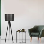 ΦΩΤΙΣΤΙΚΟ ΔΑΠΕΔΟΥ ΞΥΛΙΝΟ CAGNEY ΜΕ ΜΑΥΡA ΠΟΔΙΑ ΚΑΙ ΜΑΥΡΟ ΚΑΠΕΛΟ HM7272.18 Φ38x145 εκ. - Image 3