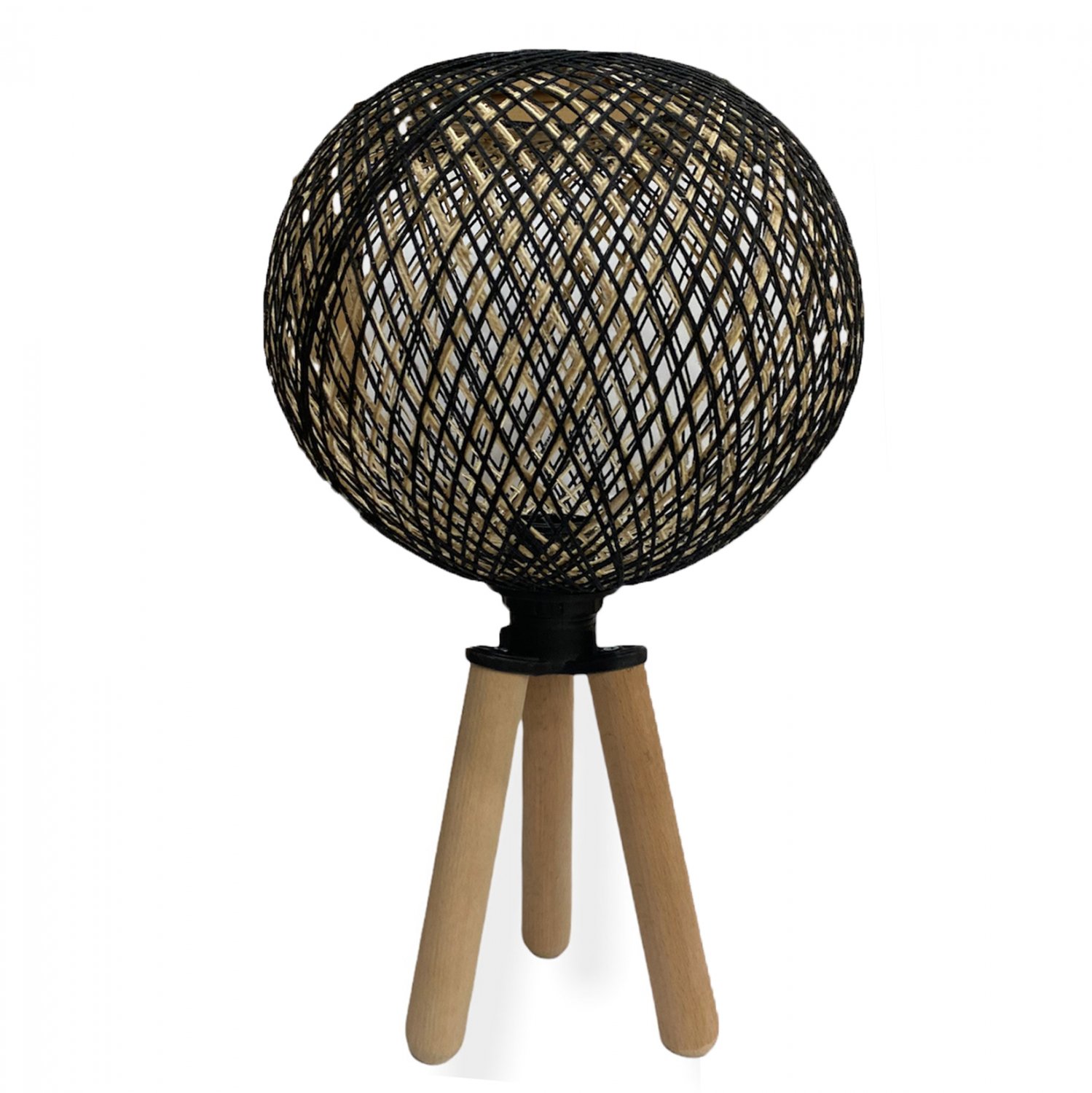 fotistiko-epitrapezio-apo-xylo-kai-schoi ΦΩΤΙΣΤΙΚΟ ΕΠΙΤΡΑΠΕΖΙΟ ΑΠΟ ΞΥΛΟ ΚΑΙ ΣΧΟΙΝΙ ΜΑΥΡΟ HM7378.01 Φ24x42Υ εκ. - Image 1