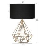 ΦΩΤΙΣΤΙΚΟ ΕΠΙΤΡΑΠΕΖΙΟ ΜΕΤΑΛΛΙΚΟ ΜΑΥΡΟ ΧΡΥΣΟ HM7606.02 - Image 2