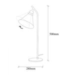 ΦΩΤΙΣΤΙΚΟ ΕΠΙΤΡΑΠΕΖΙΟ ΜΕΤΑΛΛΙΚΟ ΜΑΥΡΟ-ΧΡΥΣΟ HM7290 Φ28x50 εκ. - Image 2