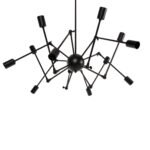 ΦΩΤΙΣΤΙΚΟ ΟΡΟΦΗΣ 12-ΦΩΤΟ HM4167 ΜΑΥΡΟΙ ΜΕΤΑΛΛΙΚΟΙ ΑΡΘΡΩΤΟΙ ΒΡΑΧΙΟΝΕΣ Φ92x120Υεκ - Image 5