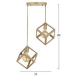 ΦΩΤΙΣΤΙΚΟ ΟΡΟΦΗΣ 2ΦΩΤΟ ΜΕΤΑΛΛΙΚΟ ΧΡΥΣΟ HM7420.02 35x80Υ εκ. - Image 2