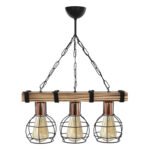 ΦΩΤΙΣΤΙΚΟ ΟΡΟΦΗΣ 3-ΦΩΤΟ ΜΕ ΞΥΛΟ ΚΑΙ ΜΕΤΑΛΛΙΚΑ ΠΛΕΓΜΑΤΑ 50x16x65Yεκ.HM7682.01 - Image 3