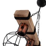 ΦΩΤΙΣΤΙΚΟ ΟΡΟΦΗΣ 3-ΦΩΤΟ ΜΕ ΞΥΛΟ ΚΑΙ ΜΕΤΑΛΛΙΚΑ ΠΛΕΓΜΑΤΑ 50x16x65Yεκ.HM7682.01 - Image 5