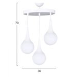 ΦΩΤΙΣΤΙΚΟ ΟΡΟΦΗΣ 3ΦΩΤΟ ΛΕΥΚΟ HM7516.03 30x75 εκ. - Image 2