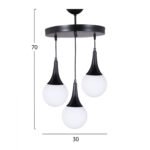 ΦΩΤΙΣΤΙΚΟ ΟΡΟΦΗΣ 3ΦΩΤΟ ΜΑΥΡΟ HM7516.01 30x75 εκ. - Image 2