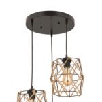 ΦΩΤΙΣΤΙΚΟ ΟΡΟΦΗΣ 3ΦΩΤΟ ΜΕΤΑΛΛΙΚΟ ΜΑΥΡΟ HM7430.01 40x90 εκ. - Image 3