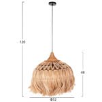 ΦΩΤΙΣΤΙΚΟ ΟΡΟΦΗΣ ΑΠΟ ΙΝΕΣ ΑΜΠΑΚΑ ΣΕ ΦΥΣΙΚΟ ΧΡΩΜΑ Φ52x48-120Yεκ.HM7760 - Image 2