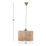 ΦΩΤΙΣΤΙΚΟ ΟΡΟΦΗΣ ΕΣΩΤΕΡΙΚΟΥ ΧΩΡΟΥ ΚΡΕΜΑΣΤΟ HM7368 ΑΠΟ ΞΥΛΟ ΚΑΙ BAMBOO ΦΥΣΙΚΟ 30x30x70Υεκ. - Image 2