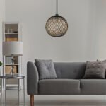 ΦΩΤΙΣΤΙΚΟ ΟΡΟΦΗΣ ΕΣΩΤΕΡΙΚΟΥ ΧΩΡΟΥ ΚΡΕΜΑΣΤΟ HM7352.03 ΑΠΟ ΣΧΟΙΝΙ ΜΑΥΡΟ ΜΠΕΖ Φ22x55Υ εκ. - Image 4