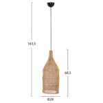 ΦΩΤΙΣΤΙΚΟ ΟΡΟΦΗΣ HM7887 ΚΡΕΜΑΣΤΟ ΑΠΟ RATTAN ΣΕ ΦΥΣΙΚΟ ΧΡΩΜΑ Φ28x163,5Yεκ. - Image 2