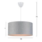 ΦΩΤΙΣΤΙΚΟ ΟΡΟΦΗΣ ΓΚΡΙ HM7620.04 - Image 2