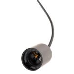 ΦΩΤΙΣΤΙΚΟ ΟΡΟΦΗΣ ΚΡΕΜΑΣΤΟ 6-ΦΩΤΟ HM4175 ΜΑΥΡΟ ΜΕΤΑΛΛΙΚΟ-ΜΑΥΡΑ ΚΑΛΩΔΙΑ Φ100x180Υ - Image 6