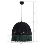 ΦΩΤΙΣΤΙΚΟ ΟΡΟΦΗΣ ΚΡΕΜΑΣΤΟ ΑΠΟ ΣΧΟΙΝΙ ΚΥΠΑΡΙΣΣΙ ΜΑΥΡΟ HM7654.01 Φ30x80 εκ. - Image 2