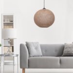 ΦΩΤΙΣΤΙΚΟ ΟΡΟΦΗΣ ΕΣΩΤΕΡΙΚΟΥ ΧΩΡΟΥ ΚΡΕΜΑΣΤΟ ΑΠΟ ΣΧΟΙΝΙ ΜΠΕΖ HM7383.01 Φ38x70Υ εκ. - Image 2