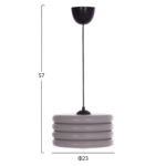 ΦΩΤΙΣΤΙΚΟ ΟΡΟΦΗΣ ΚΡΕΜΑΣΤΟ ΑΠΟ ΞΥΛΟ ΓΚΡΙ HM7655.04 Φ23x57 εκ. - Image 2