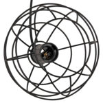 ΦΩΤΙΣΤΙΚΟ ΟΡΟΦΗΣ ΚΡΕΜΑΣΤΟ HM4037 ΣΦΑΙΡΙΚΟ ΜΑΥΡΟ ΜΕΤΑΛΛΙΚΟ Φ16x124Υεκ. - Image 5